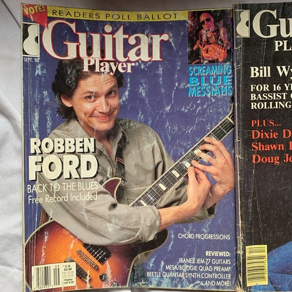 Guitar Player Magazine Set with Robben Ford and Bill Wyman Covers ,Vintage - Picture 2 of 3
